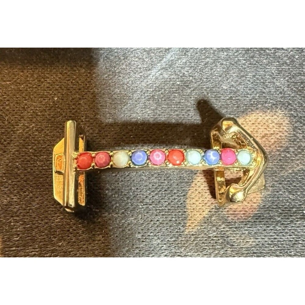 KEEP Collective Gold Arrow Charm Multicolor Crystal Slider Never Worn EUC